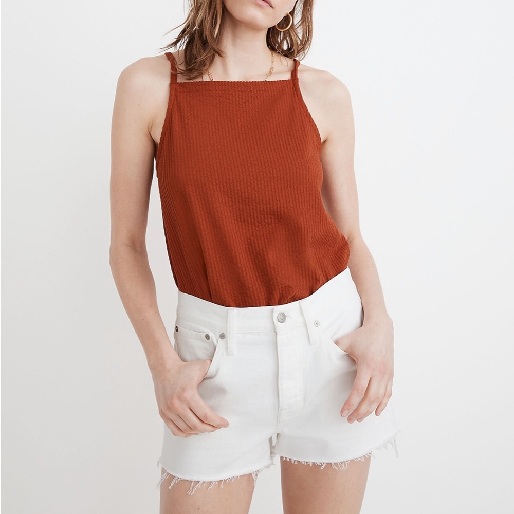 Madewell White Jean Shorts